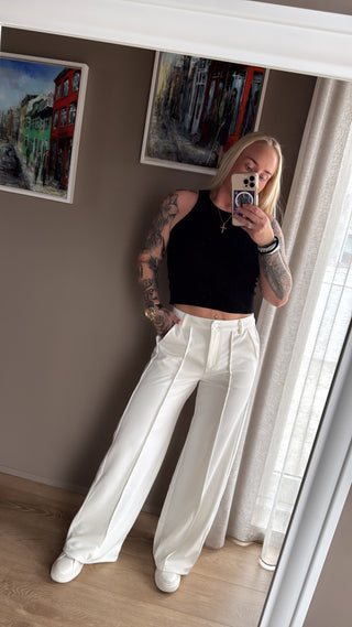 Essential Tailored Trousers - Ivory Cloud