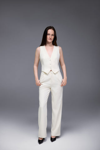 Tailored Vest - Ivory Presence